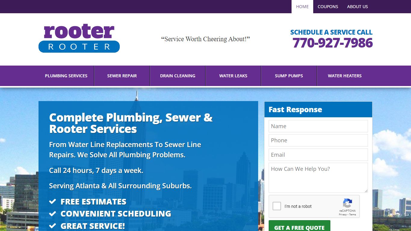 Rooter Rooter | Atlanta Rooter, Drain, Sewer, and Plumbing