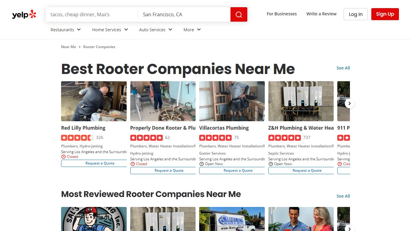 Best Rooter Companies Near Me - August 2022: Find Nearby Rooter ... - Yelp